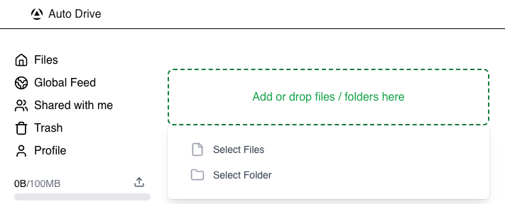 Drag and drop files and folders